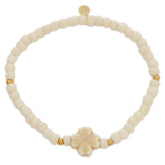 Armbanden set beige klaver